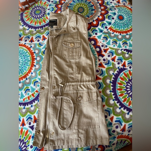 Boston Proper Khaki Utility Vest - Picture 9 of 11